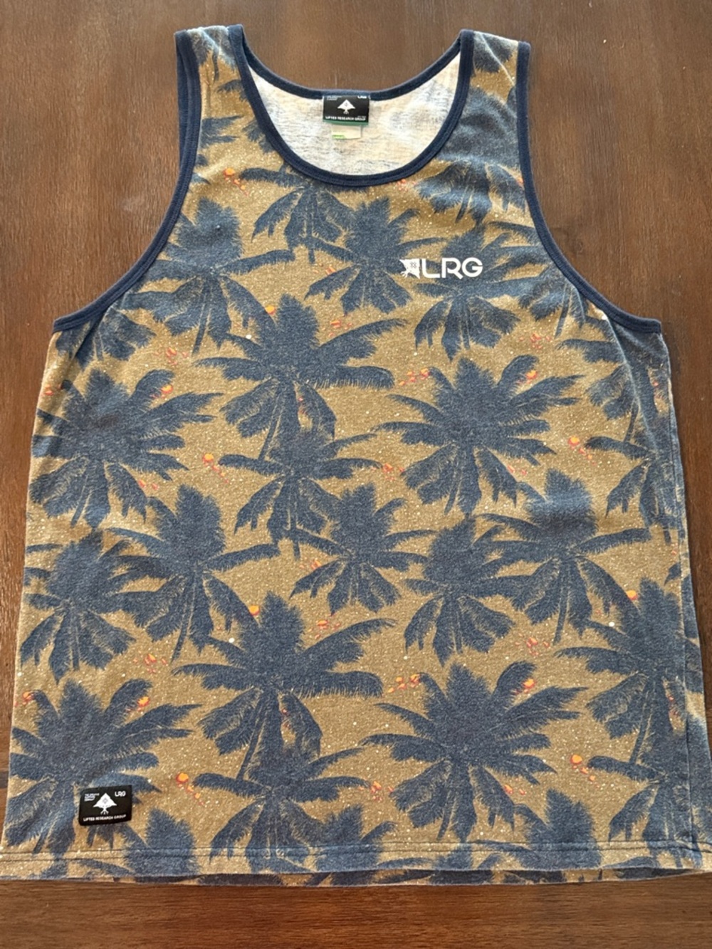 Lrg Palm Print Tank Top Large